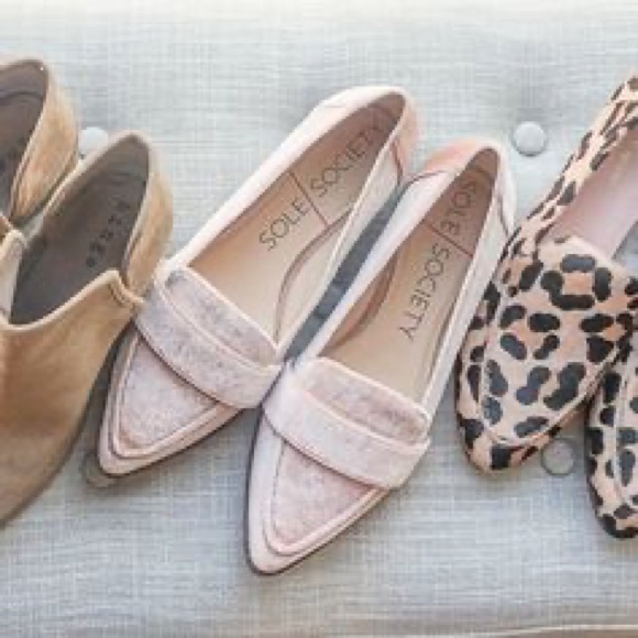 Sole Society Pink Velvet Loafers - Picture 2 of 9